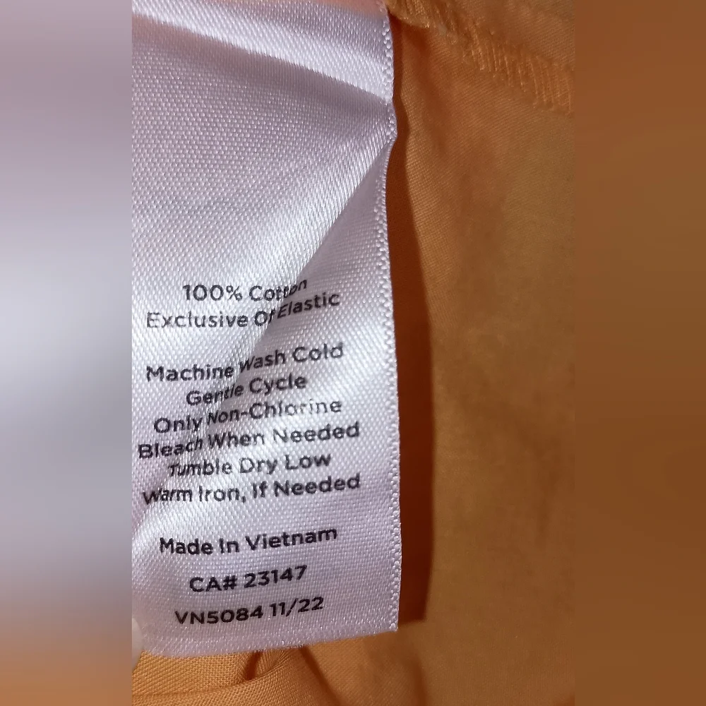 Talbots smocked poplin Midi Dress Size 16 Petite - Picture 2 of 6